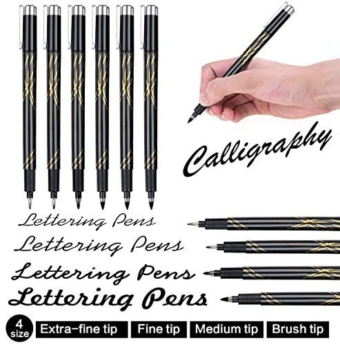 Buy Tebik 16 Pack Calligraphy Pens, Hand Lettering Pens, Brush