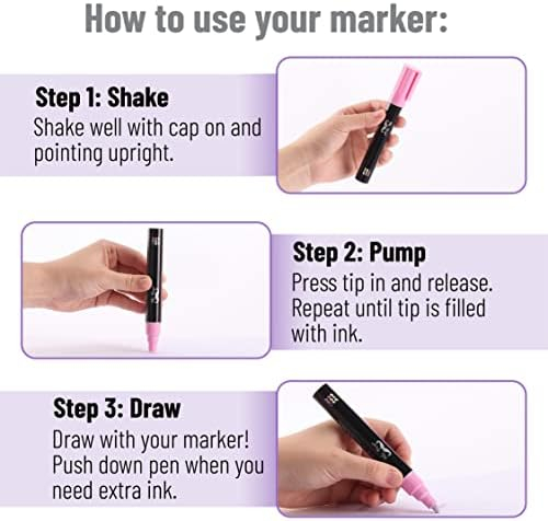 Mr. Pen- Chalk Markers, 6 Pack, Pastel Colors, 8 Labels, Chalkboard Markers, Liquid Chalk Markers, Chalk Markers for Chalkboa