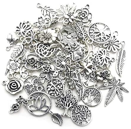 YuenZ 30pcs Mixed Styles Animal Heart Leaf Flower Charms Lobster clasp  Bracelet Pendants DIY Jewelry for Making Accessories
