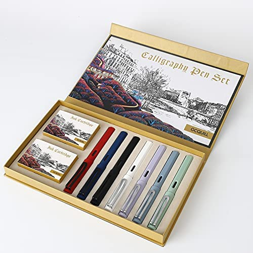 Buy GC QUill Calligraphy Pen Set Writing Case with 5 Bottle Ink Online at  desertcartCyprus