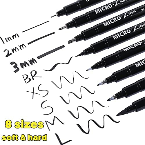 Hand Lettering Pens, Calligraphy Brush Pens Art Markers for Beginners Writing, S