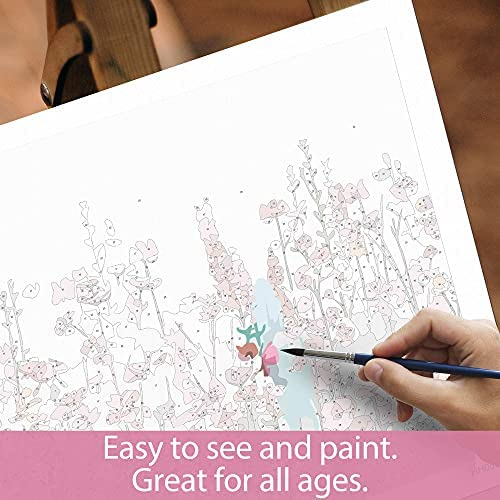 Acrylic Painting Set Paint By Numbers For Adults Beginners Acrylic Painting  Kit Paint By Numbers On Canvas Drawing Paintwork Colorful Flower 16x20 Inc