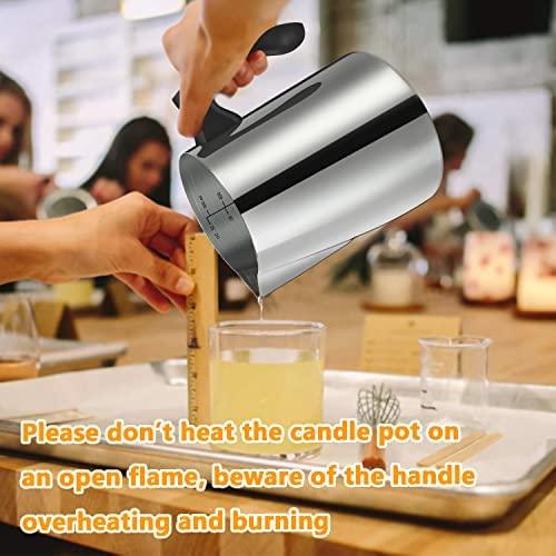 DIY Stainless Steel Handle Candle Pouring Pot Candle Making Pot Wax Melting  Pot