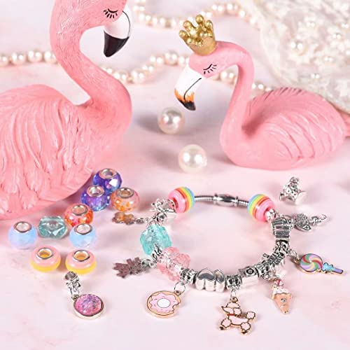 Charm Bracelet Making Kit - Unicorn Jewelry Making Kit for Girls 8-12 - Diy  Toys with Bracelets, Beads, Necklaces Crafts Set for Kids - Girl Gifts
