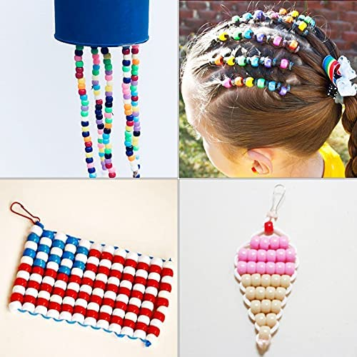 Pony Beads Plastic Beads Multi-Colored Beads for Hair Braiding