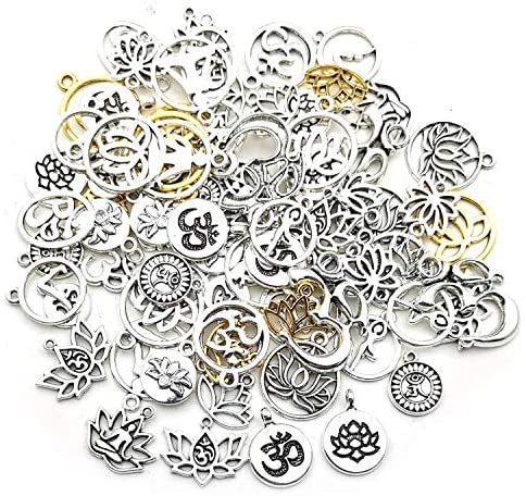 WOCRAFT Craft Supplies Antique Silver Charms for Jewelry Making Crafting Findings Accessory for DIY Necklace Bracelet