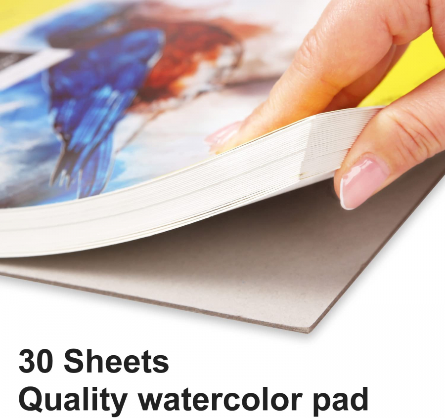 ArtBeek Watercolor Paper 11x14 Inch, 30 Sheets (140lb/300gsm),100% Cotton,Cold  Pressed