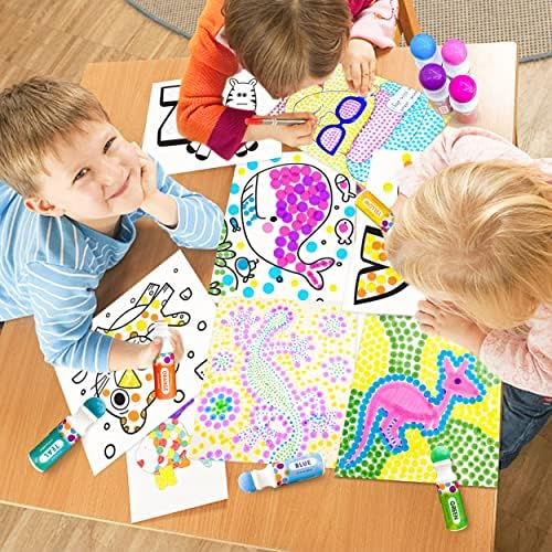 Jar Melo Washable Dot Markers Kit for 3-8+ Age Kids,12 Colors Non Toxic