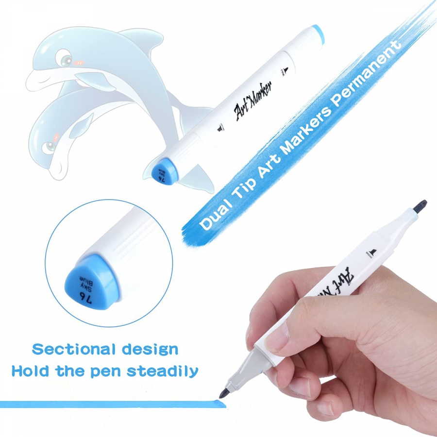 Buy Customized High Quality Dual Tips Alcohol Marker Pen Permanent