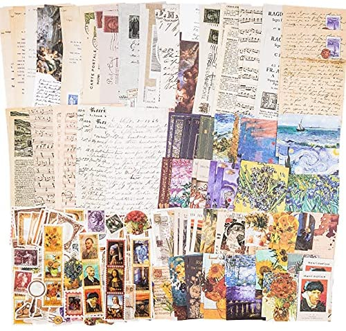 Knaid Vintage Scrapbook Supplies Pack (200 Pieces) for Art Journaling  Bullet Junk Journal Planners DIY Paper Stickers Craft Kits Notebook Collage  Album Aesthetic Cottagecore Picture Frames (Artistic)