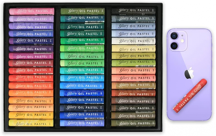 Violetto Soft Oil Pastels 48 Colors Set for Professional Artists, Kids, Oil Based Sticks, Non Toxic Pastel, Soft Texture, No