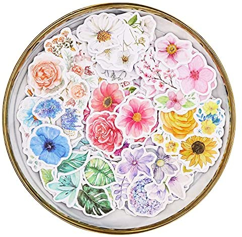 Knaid Flower Stickers Set (360 Pieces) - Decorative Colorful Assorted Floral  Sticker for Scrapbooking, Kid DIY Arts Crafts