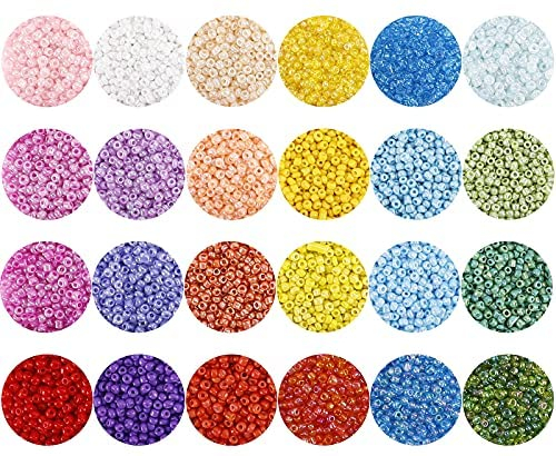QUEFE 19200pcs 2mm Glass Seed Beads for Jewelry Nepal