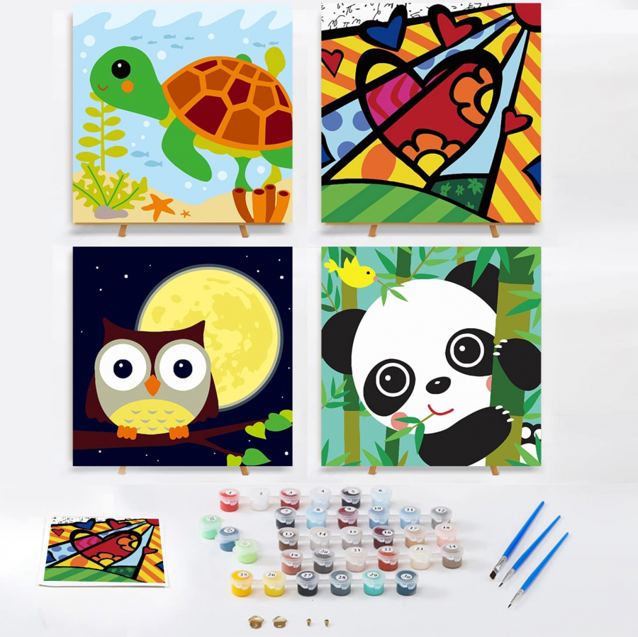 Children Canvas Painting Numbers, Pictures Numbers Child