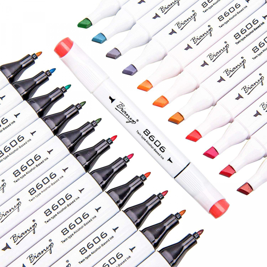 Bianyo Alcohol-based Dual Tip Art Markers Combine Set, 72 Basic Colors&72  Pastel Colors, for Designing, Sketching, Coloring, Underlining -  Israel