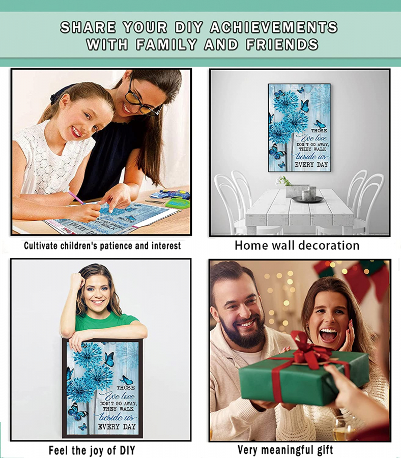Diamond Painting Kit for Adults Diamond Art Family Love Words 5D