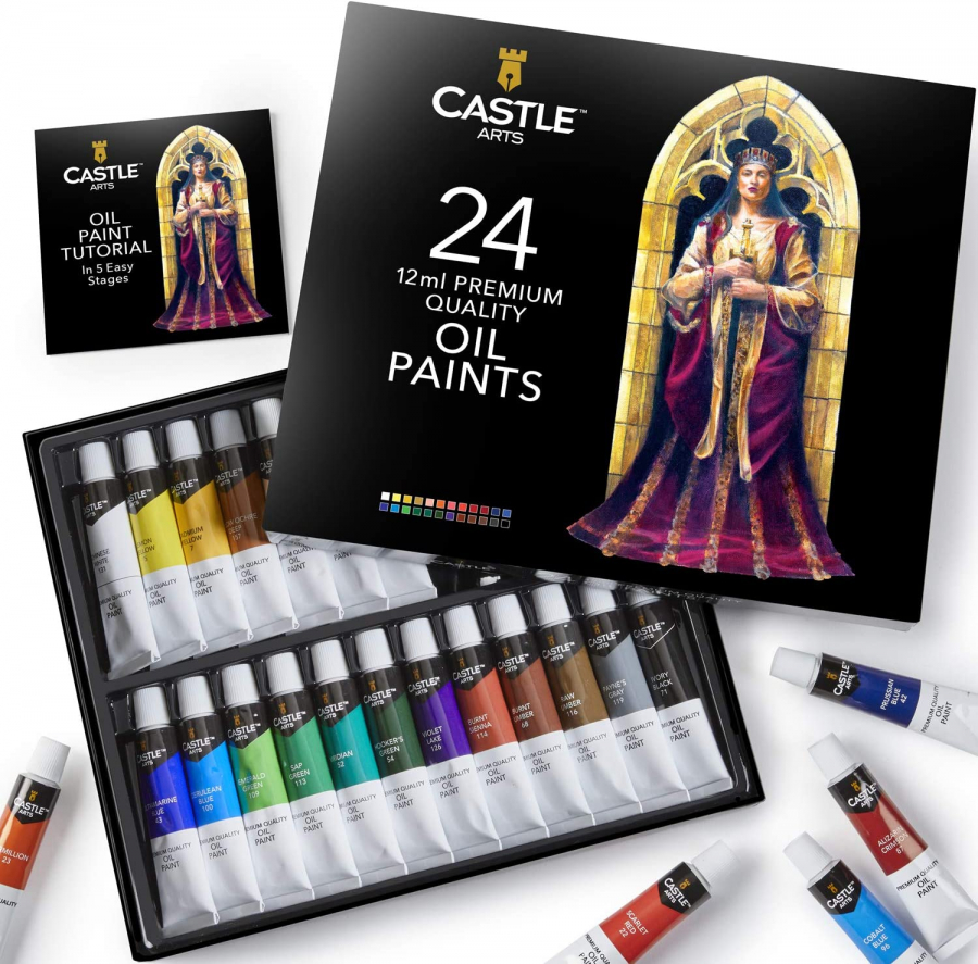 Castle Art Supplies Paint Pens - 12 Vibrant Colored Oil Based Markers. Color on