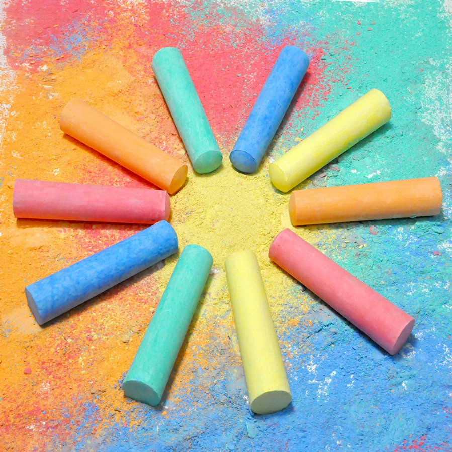 Sidewalk chalk bulk, Non-toxic, Ages 3+, 20 pieces, Multicolor