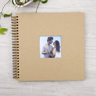 ZEEYUAN Leather Scrapbook Album 80 Pages Love Memory Photo Book Album 8.5x11 inch, Scrapbooking Supplies Kits for Couples Anniversary Vintage