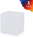 NafurAhi White Blank Stretched Canvas for Painting 4x4
