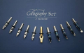 Plotube Calligraphy Pen Set – Includes Wooden Dip Pen, Antique Brass Holder