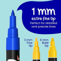 Extra Fine Tip Liquid Chalk Markers (30 Pack 1mm) Pastel + Neon Chalk Pens - Erasable Dry Erase Marker for Chalkboard, Blackboards