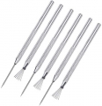 Senkary 6 Pieces Clay Ceramic Needle Detail Tools and Feather Wire Texture Tool for Clay Pottery Sculpting