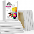 PHOENIX White Blank Cotton Stretched Canvas Artist Painting - 5x7 Inch / 14 Pack - 5/8 Inch Profile Triple Primed for Oil & Acrylic Paints