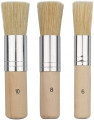 COCODE Wooden Stencil Brush (Set of 3), Natural Bristle Brushes Perfect for Acrylic Painting
