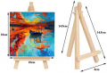 WOWOSS 20 Pack Mini Stretched Canvas with Wooden Easel, 4x4 Inch