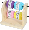 Olikraft Double Revolving Yarn Holder - Horizontal Yarn Spindle Feeder or Dispenser - Craft Supplies for Crochet and Knitting