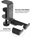 APPHOME 2 Pack Foldable Headphone Stand, Under Desk Headset Hanger Hook Holder