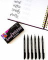 Hand Lettering Pens by June & Lucy - 6 Piece Modern Calligraphy Markers Set for Beginners - Brush Pens & Markers