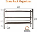 Amazon Basics 9-Pair Shoe Rack Organizer, Black