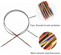 Circular Knitting Needles 31.5 Inch (80cm), Premium Wooden Knitting Needles with Pliable Wire