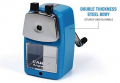 Carl Angel-5 Manual Pencil Sharpener with Metal Table Mount. Quiet for The Classroom, Home & Office