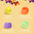 Pony Beads, 1200Pcs 6x9mm Multicolor Plastic Craft Beads Set