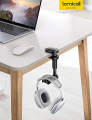 Lamicall Headphone Stand, Headset Hanger - Adjustable & 360 Degree Rotating Gaming Earphones Holder Hook Mount Clamp Under Desk