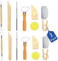 2 Packs of Pottery & Polymer Clay Tools Set, 8 Pcs Each