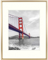 Frametory, 11x14 Aluminum Photo Frame with Ivory Color Mat for 8x10 Picture & Real Glass