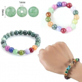 Glass Beads for Jewelry Making Kit, 8MM Imitating Natural Jade Bracelets Beads Kit - with Jump Rings
