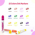 sunacme Washable Dot Markers for Toddlers Kids Preschool, 12-pack Dot Markers Set/Bingo Daubers Dabbers Dauber for Kids