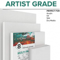GenCrafts Stretched White Canvas Muti Pack - 5x7