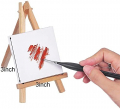 12 Pieces Assorted Size Mini Art Canvas Stretched for Craft Painting Drawing (3 Inches, 4 Inch