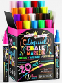 Bold Chalk Markers - Dry Erase Marker Pens - Liquid Chalk Markers for Chalkboards, Signs