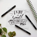 Calligraphy Brush Pens Pack of 3 Small, Medium and Large Markers for Hand Lettering