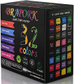Brapork Liquid Chalk Markers [ Pack of 32 Color ] - For Chalkboard Signs, Blackboards