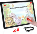 Rechargeable A4 Wireless LED Tracing Light Box-Winshine Dimmable Battery Powered Light Pad for Tracing, Portable Light Board in Light Weight for Aritist Drawing