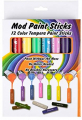 Mod Paint Sticks - Washable Solid Tempera Paint Markers - Non-Toxic, Quick Drying