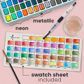 ARTISTRO Watercolor Paint Set, 48 Vivid Colors in Portable Box